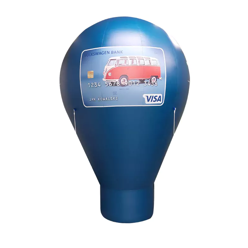 balon stałociśnieniowy bez prądu z nadrukiem na pasie reklamowym Volkswagen Bank